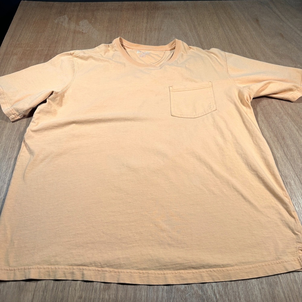 Duluth Trading Co Pocket Tee Mens XL Orange Relaxed Fit Cotton Work Shirt Short